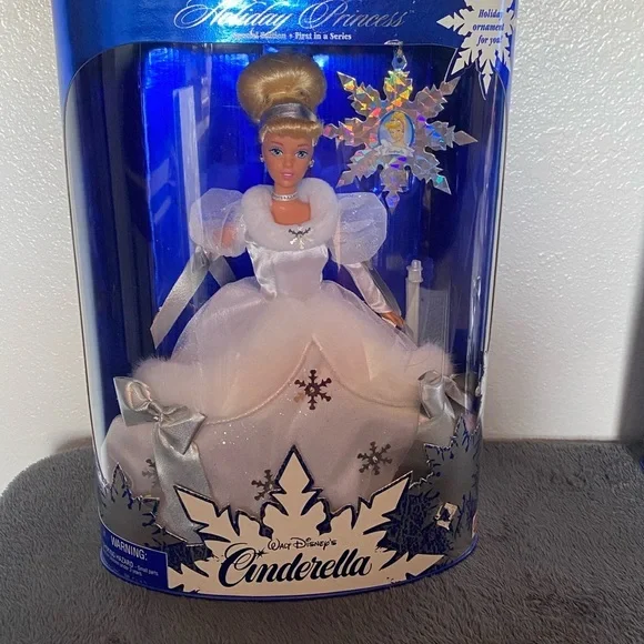 Mattel Holiday Princess Cinderella Barbie- Blue and Silver - Picture 1 of 9